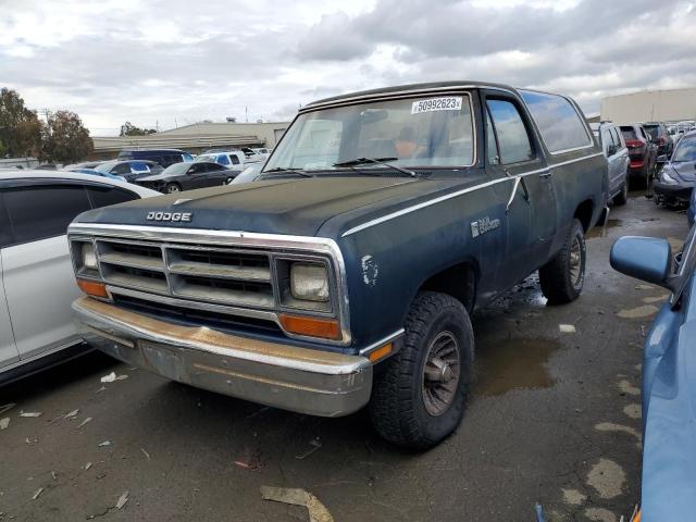 3B4GW12W8HM710175 - 1987 DODGE RAMCHARGER AW-100 BLUE photo 1