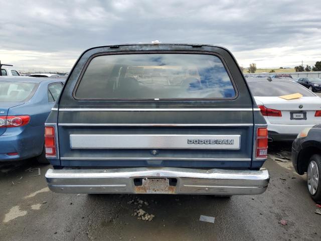 3B4GW12W8HM710175 - 1987 DODGE RAMCHARGER AW-100 BLUE photo 6