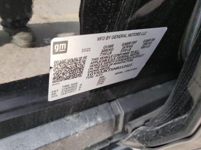 1GYS3JKTXNR112413 - 2022 CADILLAC ESCALADE ESV LUXURY BLACK photo 13