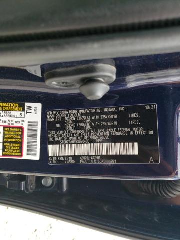 5TDHZRAH4NS090405 - 2022 TOYOTA HIGHLANDER XLE Mavi foto 13