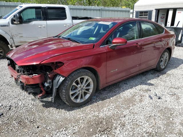 3FA6P0LU1KR167870 - 2019 FORD FUSION SE RED photo 1