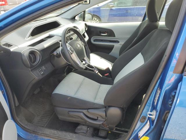 JTDKDTB3XC1504799 - 2012 TOYOTA PRIUS C BLUE photo 7