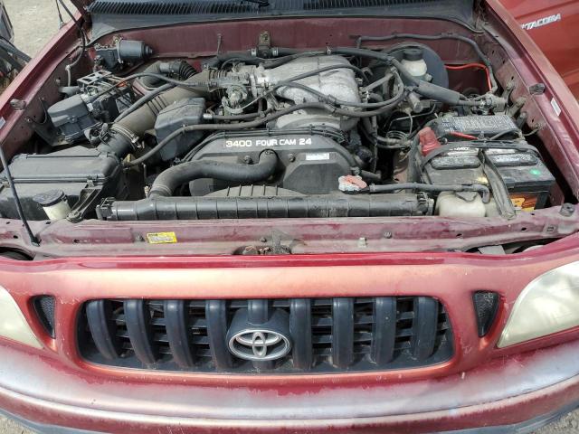 5TESN92N12Z049900 - 2002 TOYOTA TACOMA XTRACAB PRERUNNER ბურგუნდია ფოტო 11