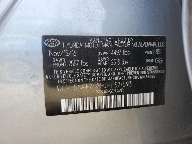 5NPE24AF0HH527593 - 2017 HYUNDAI SONATA SE SILVER photo 12