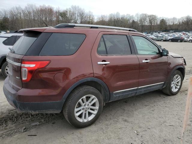 1FM5K8D85FGC53566 - 2015 FORD EXPLORER XLT BURGUNDY photo 3