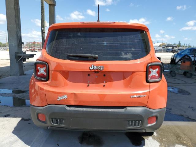 ZACCJAAB9HPF04651 - 2017 JEEP RENEGADE SPORT ORANGE photo 6