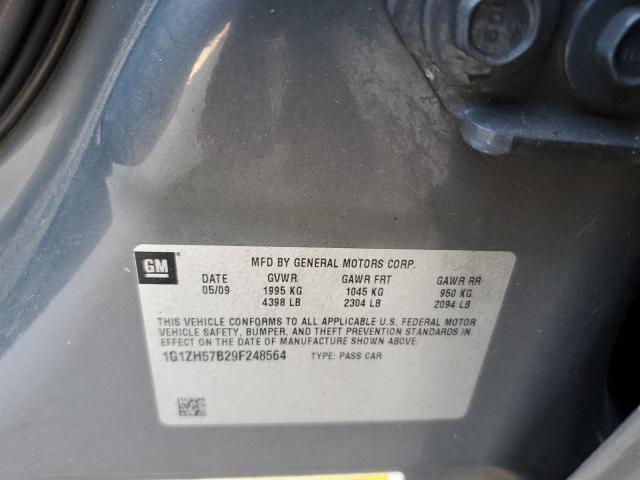 1G1ZH57B29F248564 - 2009 CHEVROLET MALIBU 1LT CHARCOAL photo 13