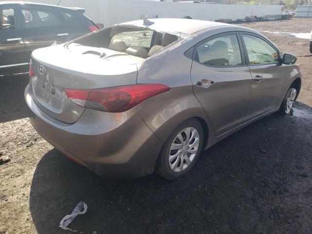 5NPDH4AE9BH013394 - 2011 HYUNDAI ELANTRA GLS GOLD photo 3