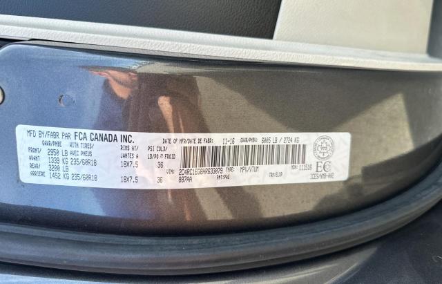 2C4RC1EG8HR633079 - 2017 CHRYSLER PACIFICA TOURING L PLUS CHARCOAL photo 10