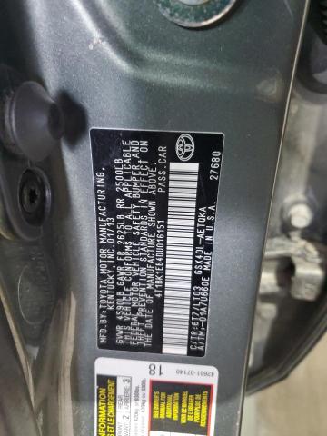 4T1BK1EB4DU016151 - 2013 TOYOTA AVALON BASE 绿色 照片 12