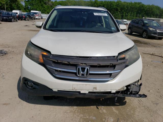 5J6RM3H7XDL013920 - 2013 HONDA CR-V EXL WHITE photo 5