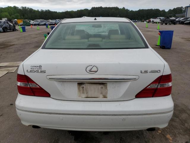 JTHBN36F040140643 - 2004 LEXUS LS 430 WHITE photo 6