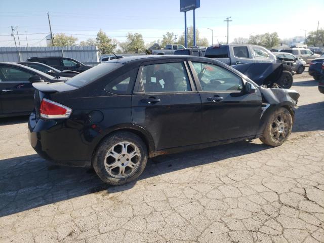 1FAHP35N28W149027 - 2008 FORD FOCUS SE BLACK photo 3