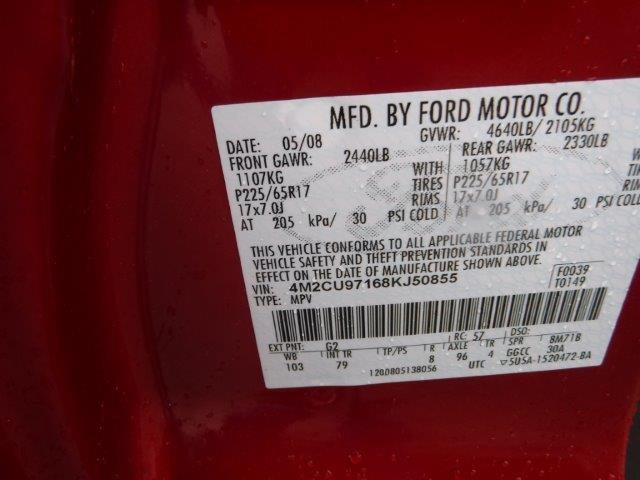 4M2CU97168KJ50855 - 2008 FORD OTHER PREMIER RED photo 10