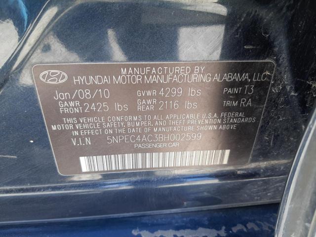 5NPEC4AC3BH002599 - 2011 HYUNDAI SONATA SE/ SE BLACK photo 12