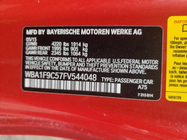 WBA1F9C57FV544048 - 2015 BMW 228 I SULEV RED photo 12