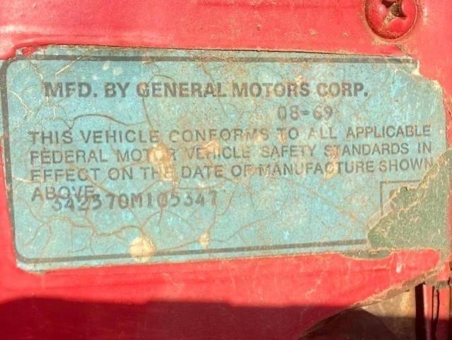 342570M105347 - 1969 OLDSMOBILE CUTLASS RED photo 10