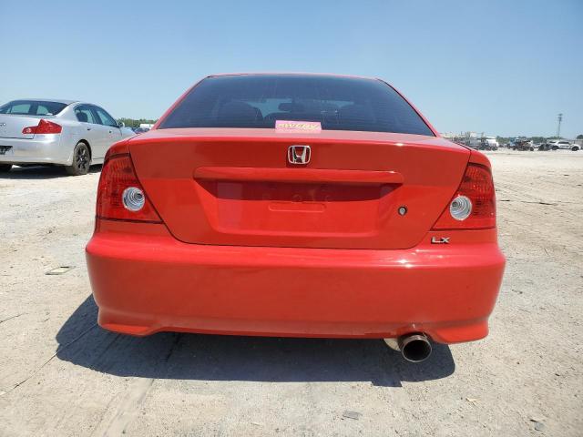 1HGEM21564L005399 - 2004 HONDA CIVIC LX RED photo 6