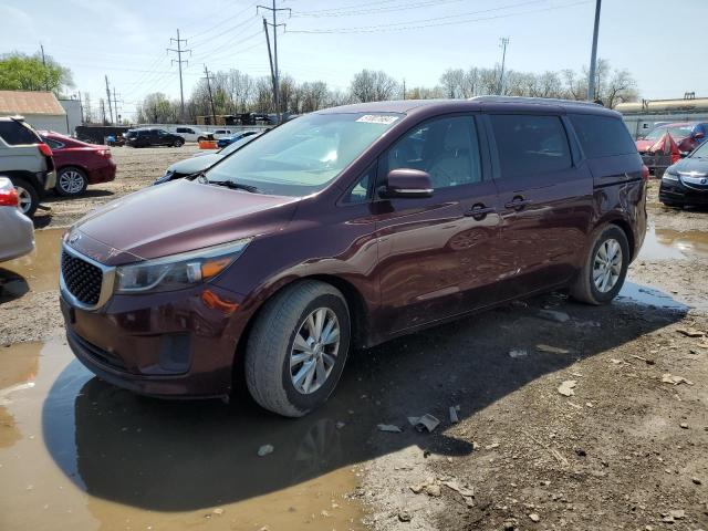 KNDMB5C12G6091096 - 2016 KIA SEDONA LX BURGUNDY photo 1