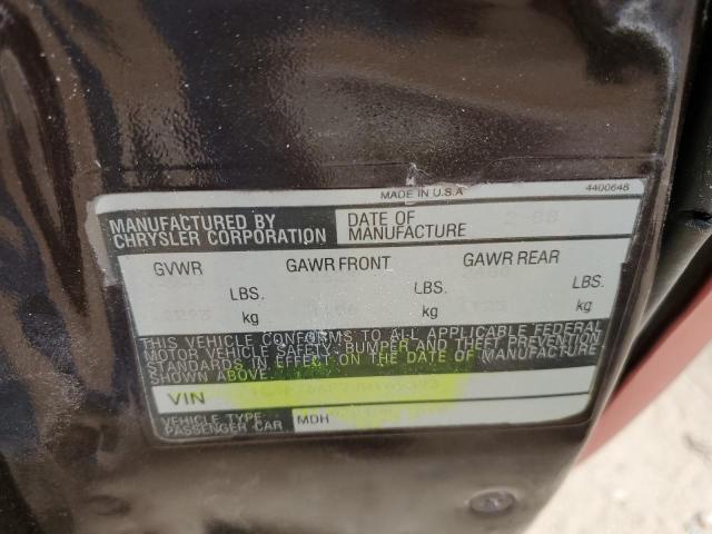 1C3BF66P7JW160393 - 1988 CHRYSLER FIFTH AVEN 棕色 照片 12