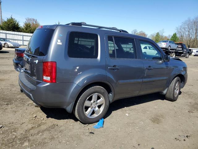 5FNYF4H68BB035438 - 2011 HONDA PILOT EXL GRAY photo 3