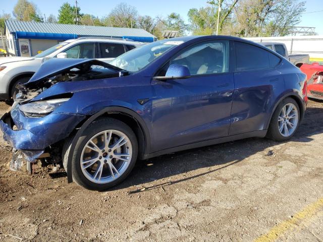 7SAYGAEE6PF966635 - 2023 TESLA MODEL Y BLUE photo 1