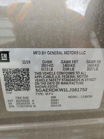 5GAERDKW1LJ161753 - 2020 BUICK ENCLAVE AVENIR 棕色 照片 13