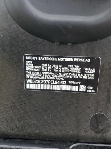 WB523CF07PCL94903 - 2023 BMW IX XDRIVE50 BLACK photo 13