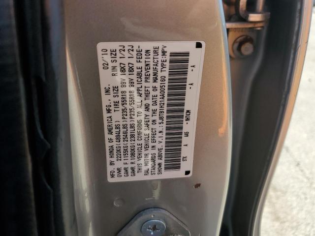 5J8TB1H21AA005160 - 2010 ACURA RDX SILVER photo 13