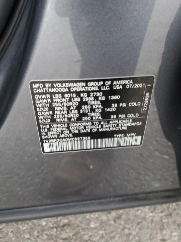 1V2BR2CA0MC597359 - 2021 VOLKSWAGEN ATLAS SEL GRAY photo 13