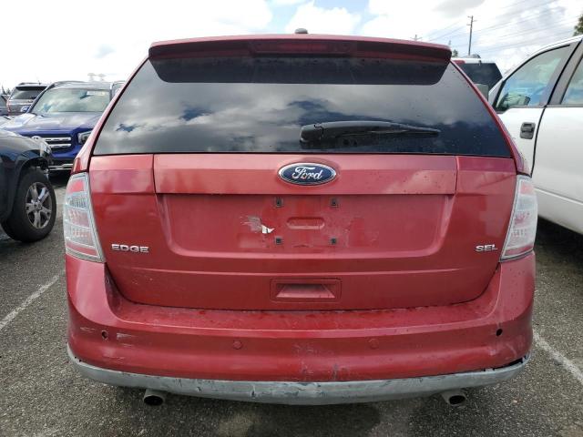 2FMDK38C08BA59762 - 2008 FORD EDGE SEL RED photo 6