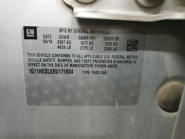 1G11H5SLXEU171834 - 2014 CHEVROLET MALIBU LTZ SILVER photo 12