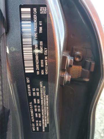 ZARFAEDN8H7555796 - 2017 ALFA ROMEO GIULIA Q4 灰色 照片 12