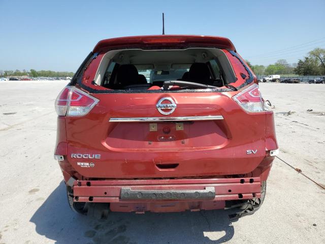 KNMAT2MT5FP523199 - 2015 NISSAN ROGUE S RED photo 6