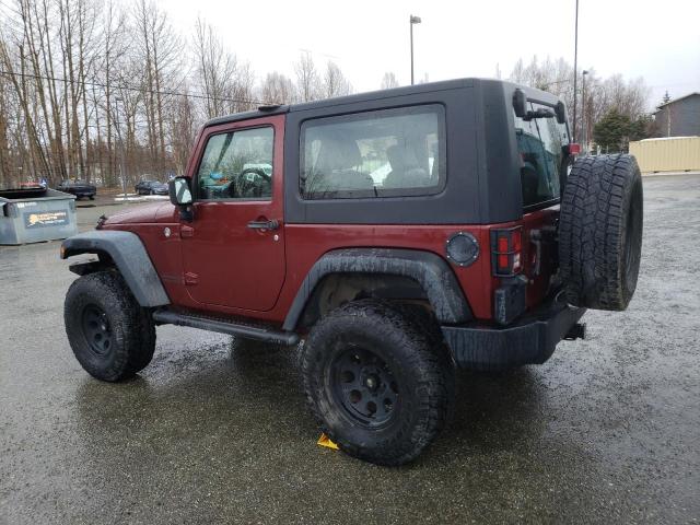 1J4FA24118L568350 - 2008 JEEP WRANGLER X BURGUNDY photo 2