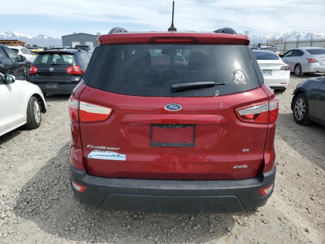 MAJ6S3GL2KC290660 - 2019 FORD ECOSPORT SE მუქწითელი ფოტო 6