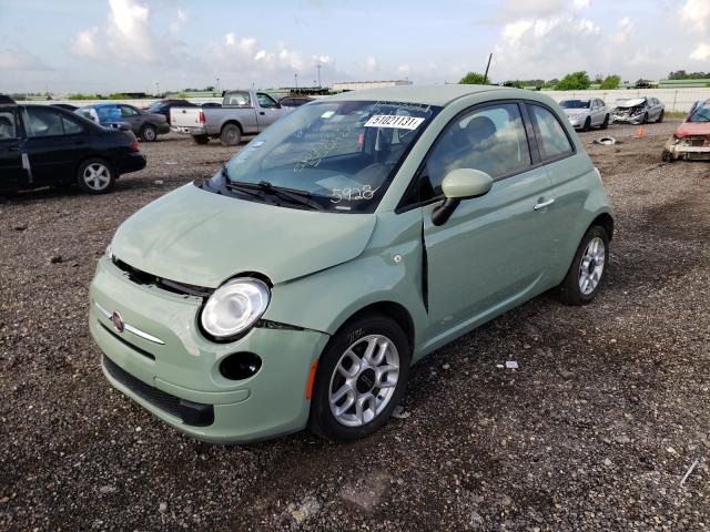 3C3CFFAR9FT555928 - 2015 FIAT 500 POP GREEN photo 2