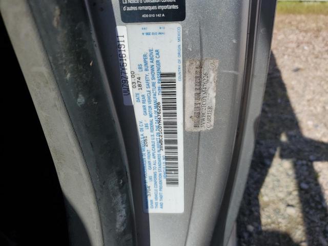 3VWBC21C0YM476226 - 2000 VOLKSWAGEN NEW BEETLE GL 银色 照片 12