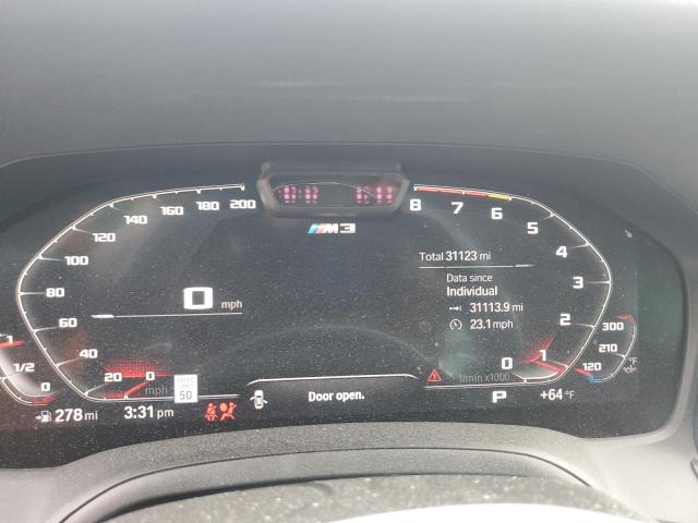 WBS43AY02NFN09815 - 2022 BMW M3 COMPETITION GRAY photo 9