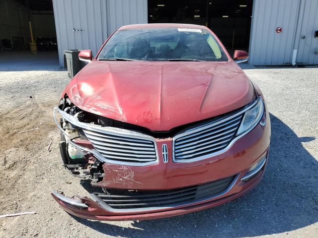 3LN6L2LU6ER809470 - 2014 LINCOLN MKZ HYBRID RED photo 5