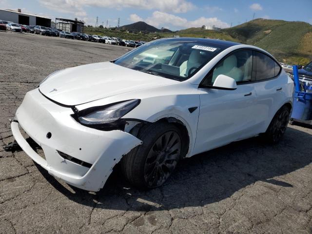 7SAYGDEF2NF384121 - 2022 TESLA MODEL Y WHITE photo 1