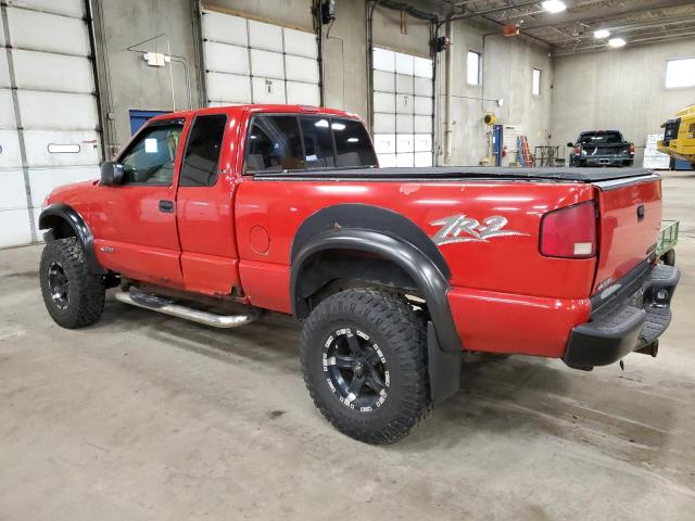 1GCCT19W9Y8305916 - 2000 CHEVROLET S TRUCK S10 RED photo 2