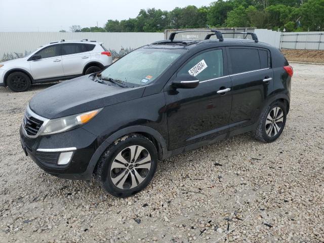 KNDPC3A24D7442462 - 2013 KIA SPORTAGE EX BLACK photo 1