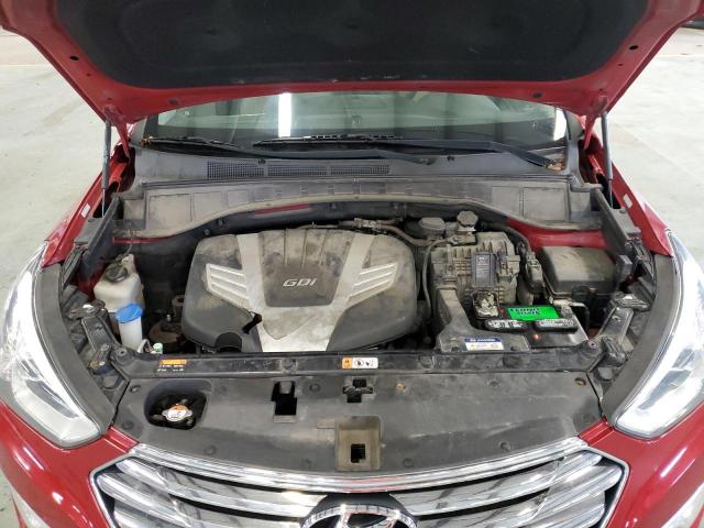 KM8SMDHF3GU151653 - 2016 HYUNDAI SANTA FE SE RED photo 12