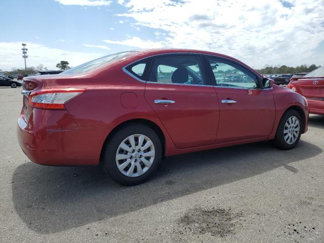 3N1AB7AP5DL650408 - 2013 NISSAN SENTRA S RED photo 3