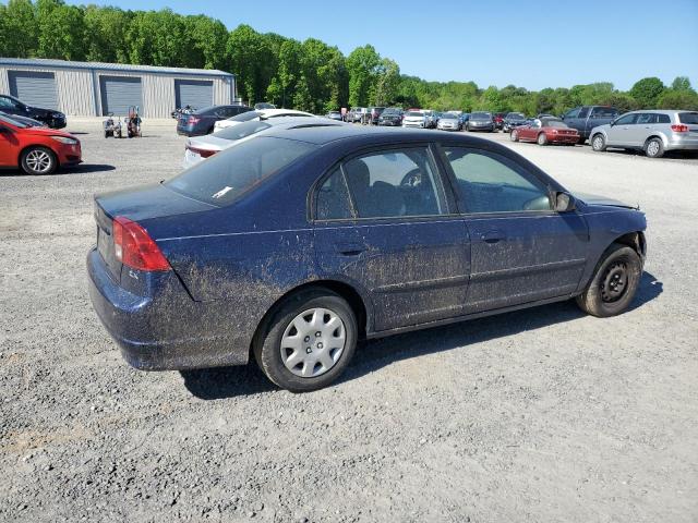 2HGES16524H616245 - 2004 HONDA CIVIC LX BLUE photo 3