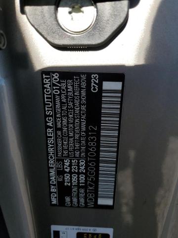 WDBTK75G06T068312 - 2006 MERCEDES-BENZ CLK 500 GRAY photo 12