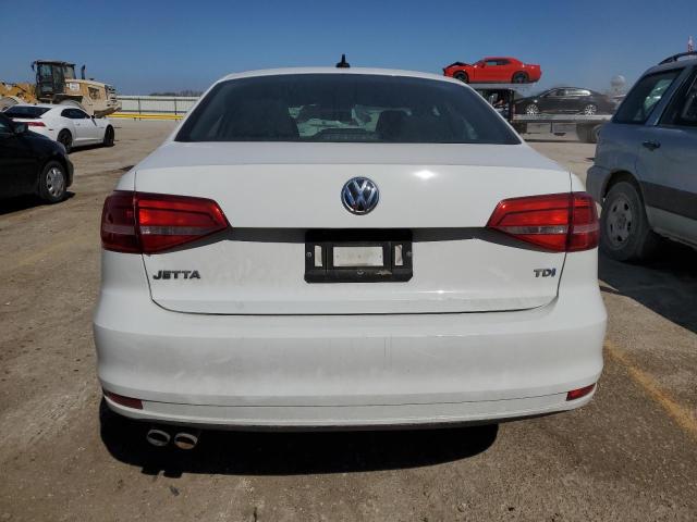 3VWLA7AJ3FM234646 - 2015 VOLKSWAGEN JETTA TDI WHITE photo 6