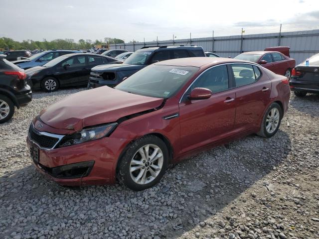 KNAGN4A76B5075985 - 2011 KIA OPTIMA EX RED photo 1