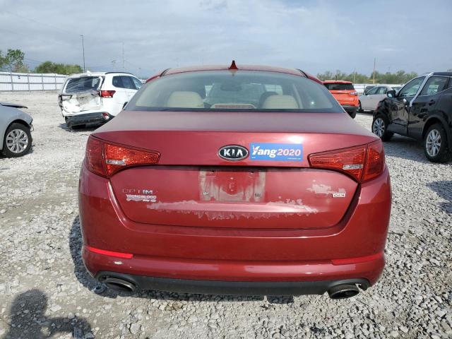 KNAGN4A76B5075985 - 2011 KIA OPTIMA EX RED photo 6